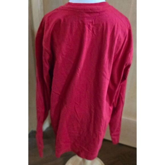 Snow Place Like Buffalo NFL Red Long Sleeve Shirt kids M Cotton Football Fans - Picture 3 of 5